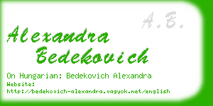 alexandra bedekovich business card